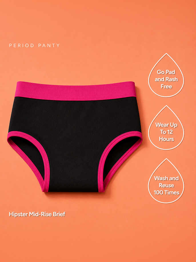 Pack of 3 | No Pad Needed | Leakproof | Rash-Free | Reusable | Solid Assorted | D'CHICA Essentials | Period Panties – | Dchica Essentials