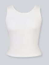 Girls Cotton Camisole Vest Tank Top | Pack of 2 - White & Blue - D'chica
