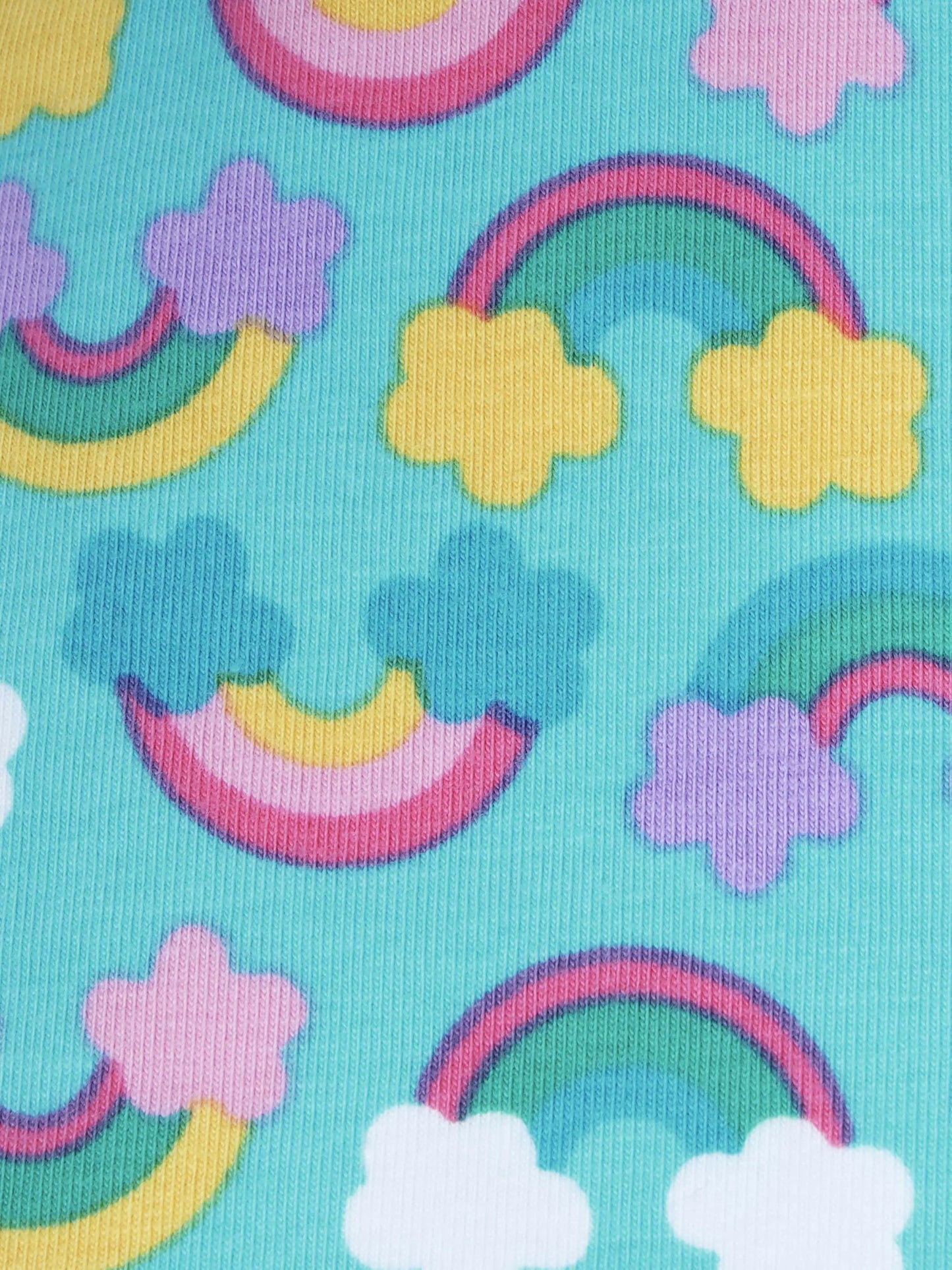 D’chica Cotton Cycling Shorts for Girls | Rainbow Print Tights Pack Of 1 - D'chica