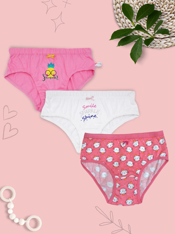 D'chica Set of 3 Panties/Briefs for girls and Women|Cotton Panty | No itching, No rashes - D'chica