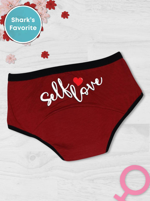 D'chica Self Love Eco-friendly Period Panties For Women Maroon, No Pad Required PFOS PFAS Free