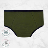 Pack of 2 Lab tested Period Panties For Teenager Girls - Olive Green & Royal Blue Colour |  Super absorbent |  Leak-proof | Reusable | Pack of 1 Period Panty - D'chica