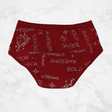 Leakproof & Reusable Metallic Maroon Period Underwear For Teenager Girls & Womens With Antimicrobial Lining | No Pad Needed | Pack of 2 - D'chica