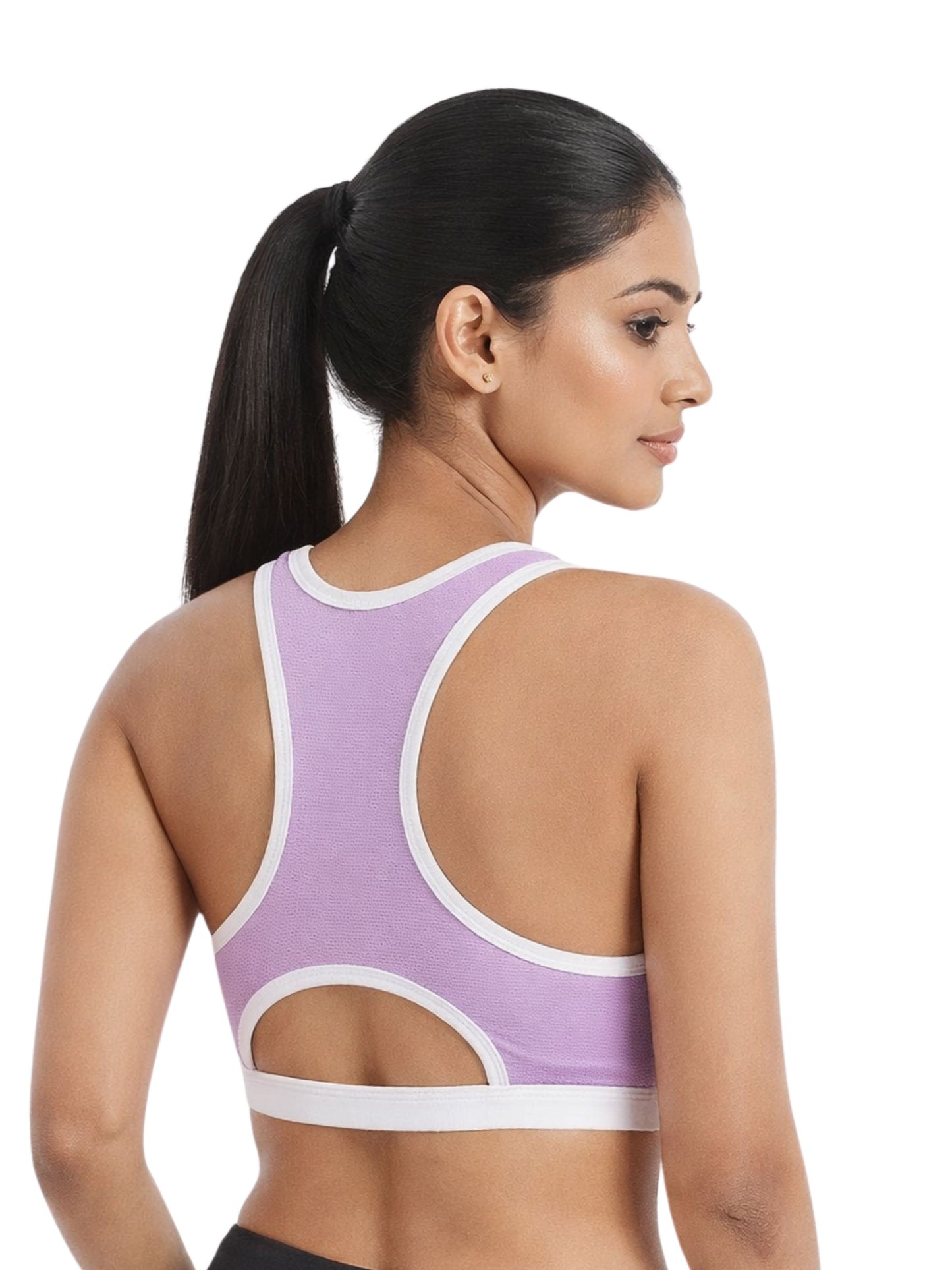 Dchica Essentials Pack of 4 Quick-Dry Mesh Sports Bra
