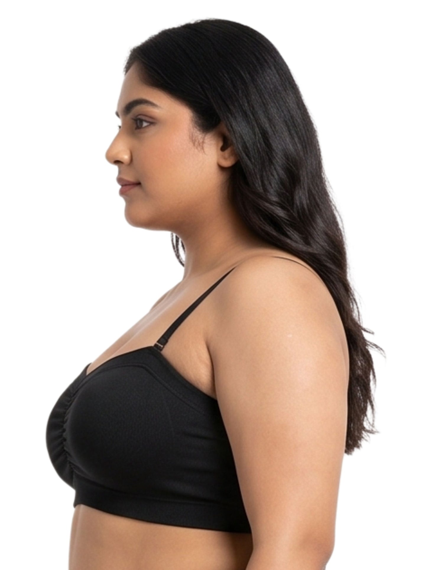 Pack of 2 Thin Strap Cotton Padded Sports Bra for Womens | Removable Pads | Elasticated Underbrand | Good Support | Full Coverage | White & Black Sports Bra Dchica Essentials