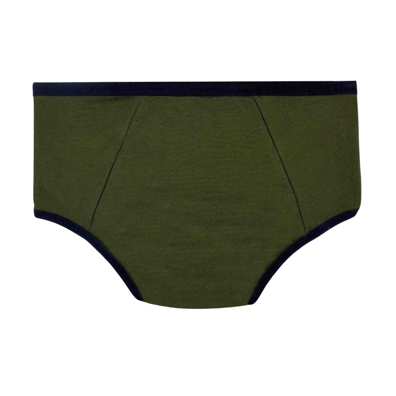 Olive Green Period Panties For Women | No Pad Needed | Rash Free | Leakproof | Reusable (Pack of 1) - D'chica