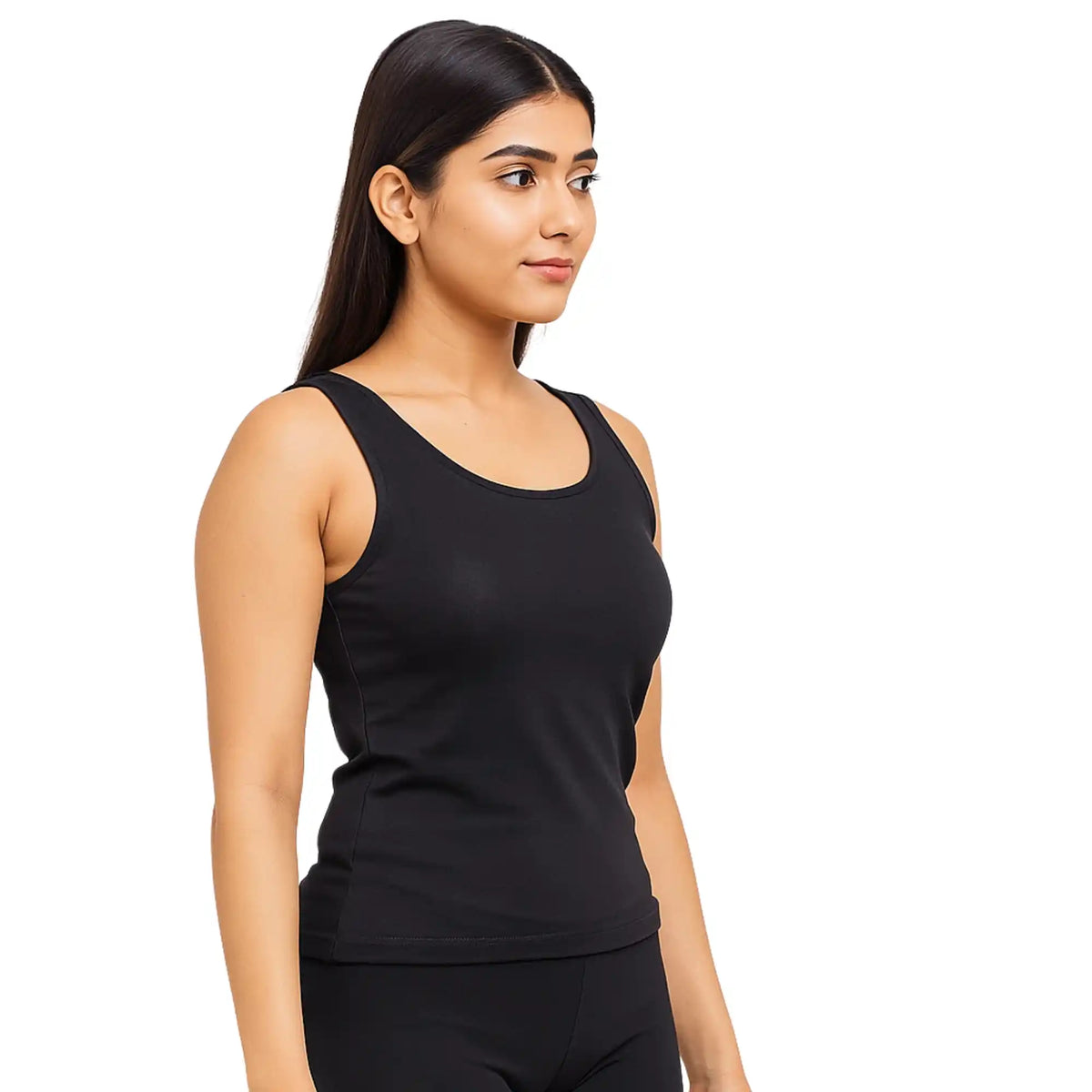 Pack of 1 | Soft & Supportive Fit for Daily Wear | Padded Tank Top For Women's Black