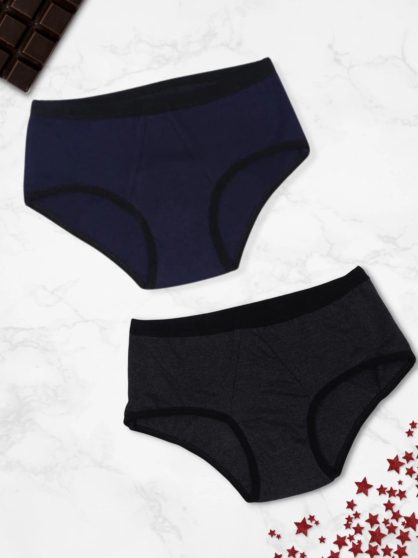 D'chica Assorted colour Eco-Friendly Anti Microbial Lining Period Panties - Her Success, Pack-of-2 D'chica