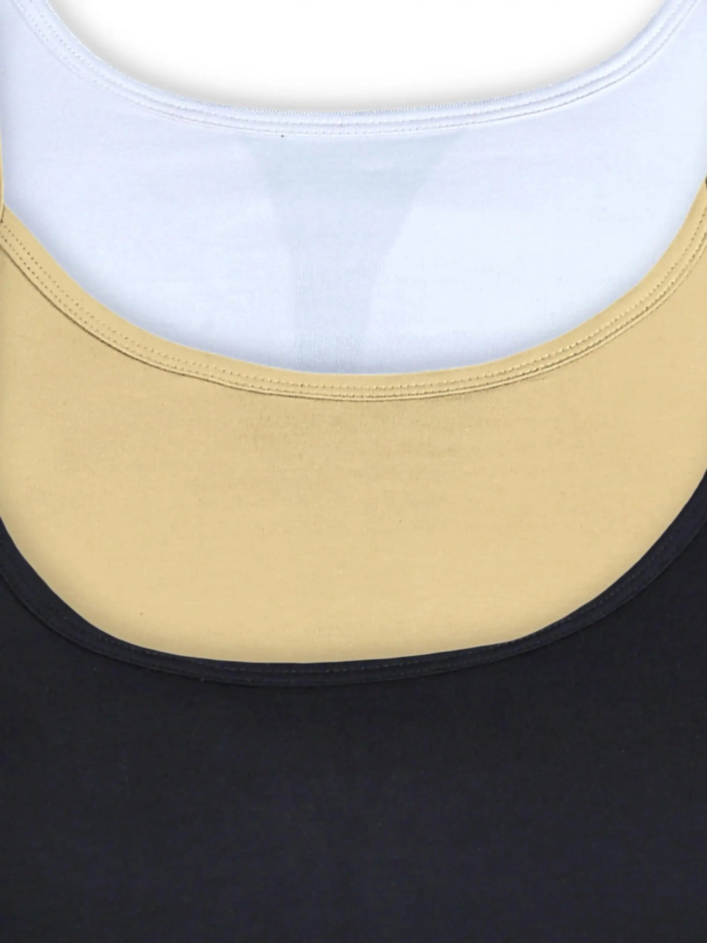 D'chica Essentials Multicolour High Coverage Cotton Camisole Bra for Women | Foam Padded with Adjustable Straps |Skin,White & Black | Pack of 3 D'chica Essentials