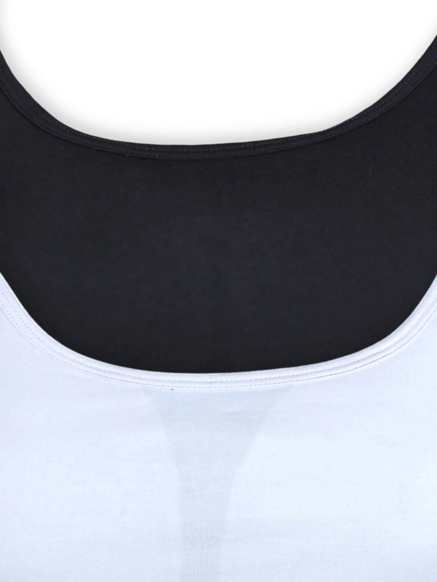 D'chica Essentials White & Black High Coverage Cotton Camisole Bra for Women | Foam Padded with Adjustable Straps | Pack of 2 D'chica Essentials