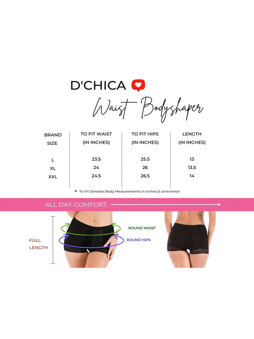 D'chica Women's High-Waist Body Shapewear & Freesize Black Pantyhose Stockings Ð Comfortable, Seamless, Lightweight, Durable, and Breathable Bridal Wear Pack oF 2 D'chica