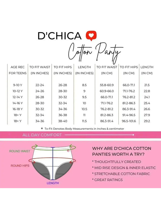 ASSORTED MID-RISE HIPSTER COTTON PANTIES Pack-of-3