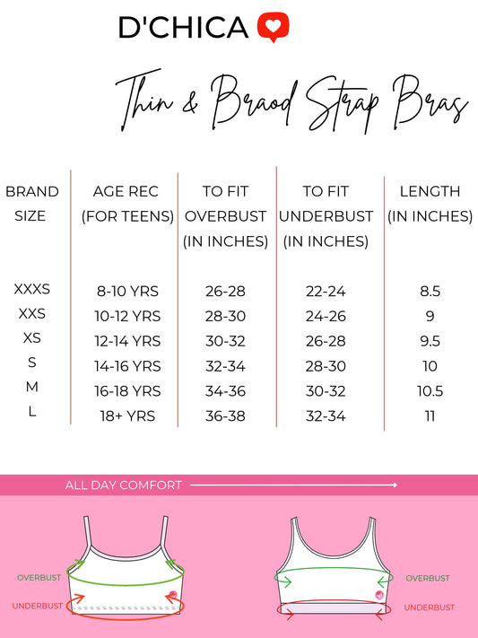 Pack of 4 | Double Layer | Broad Strap | Cotton Comfort | Non-Padded | Solid | Beginner Friendly | Sports Bra