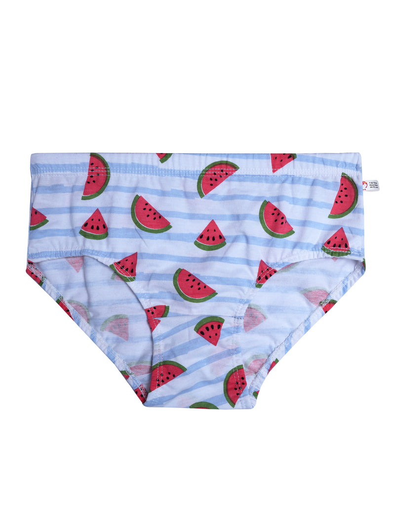 COTTON HIPSTER PANTIES | MID WAIST | ELASTICATED WAISTBAND | PRINTED & SOLID BRIEFS PACK OF 4 - D'chica