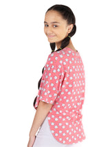 D'chica Stylish T shirt for girls | Long T shirt from back short T shirt from front | Breathable cotton for everyday and sports wear - D'chica