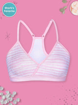 Lounge Everyday Padded Bra with Removable Cups & Adjustable Straps | Pack of 1 Printed Pink Bra