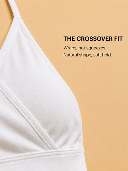 Pack of 2 | Super Saver Everyday V-Neck Bra in Grey & White with Removable Padding & Adjustable Straps