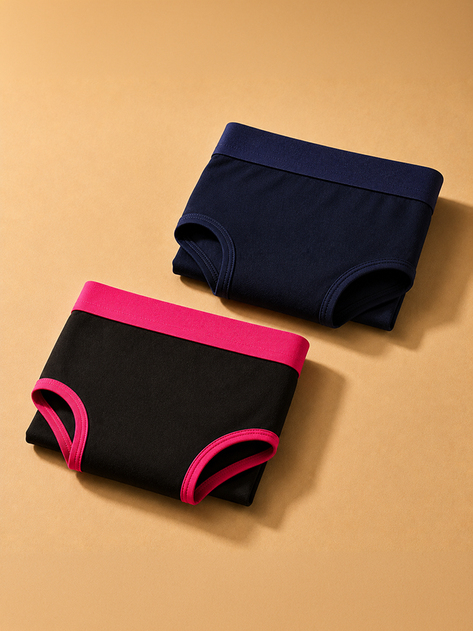 Pack of 2 | LAB TESTED PERIOD PANTIES | SUPER ABSORBENT | LEAK-PROOF | REUSABLE | ASSORTED COLOUR | Dchica Essentials