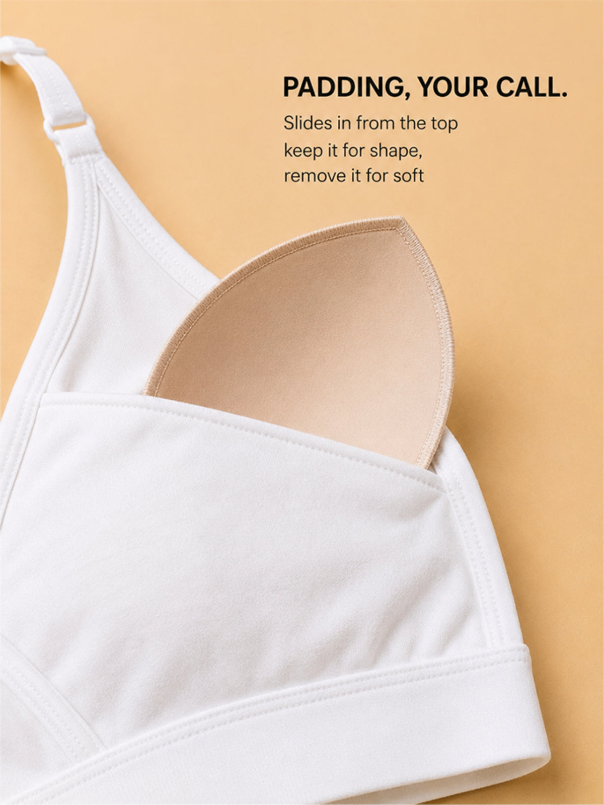 Pack of 2 | Super Saver Everyday V-Neck Bra in Grey & White with Removable Padding & Adjustable Straps