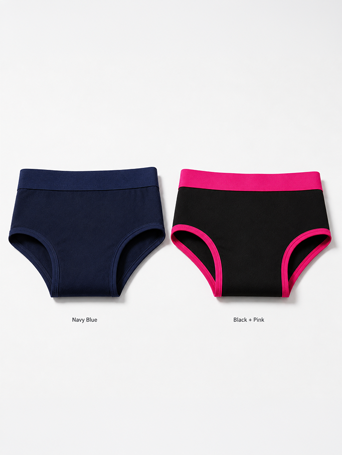 Pack of 2 | LAB TESTED PERIOD PANTIES | SUPER ABSORBENT | LEAK-PROOF | REUSABLE | ASSORTED COLOUR | Dchica Essentials