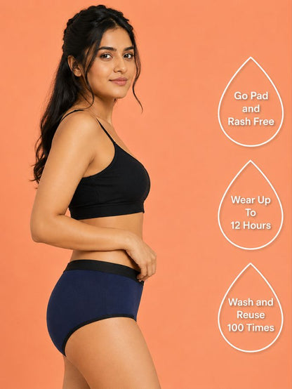 Pack of 5 | No Pads Needed | Leakproof Protection | Rash-Free Comfort | Reusable | Dchica Essentials | Assorted Colour Period Panties | Dchica Essentials