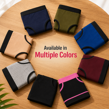 Pack of 5 | No Pads Needed | Leakproof Protection | Rash-Free Comfort | Reusable | Dchica Essentials | Assorted Colour Period Panties | Dchica Essentials