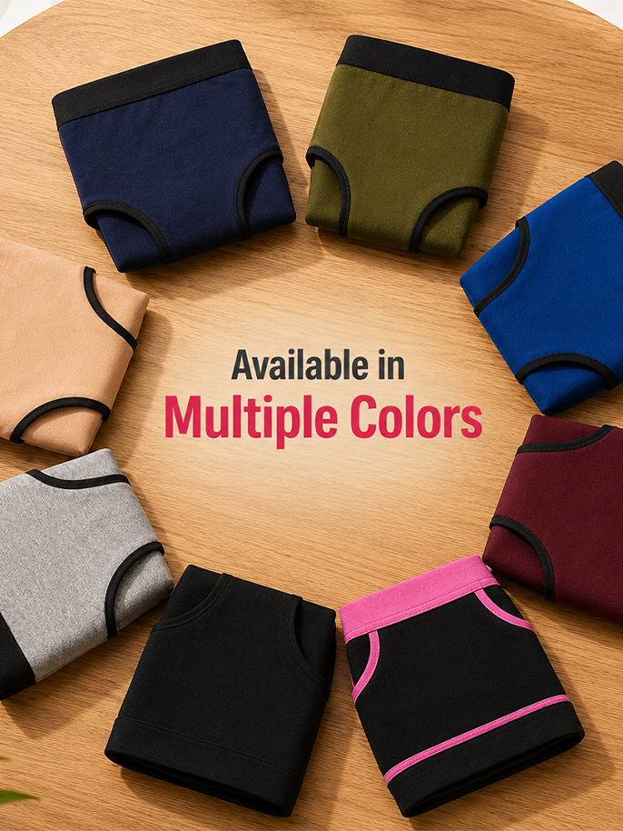 Pack of 2 | No Pad Needed | Rash Free | Leakproof | Reusable | Assorted Colour Period Panties | Dchica Essentials