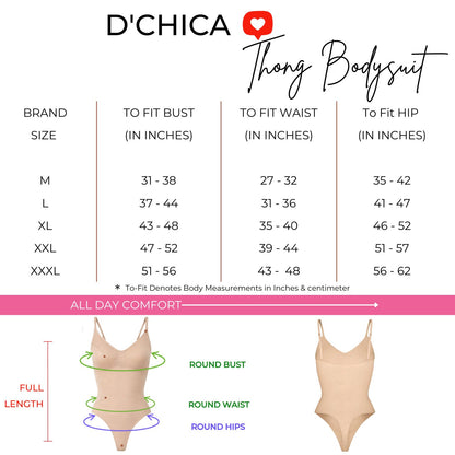 Pack of 1 | Comfortable & Body Shaping Fit | Shapewear Bodysuit | Dchica Essentials