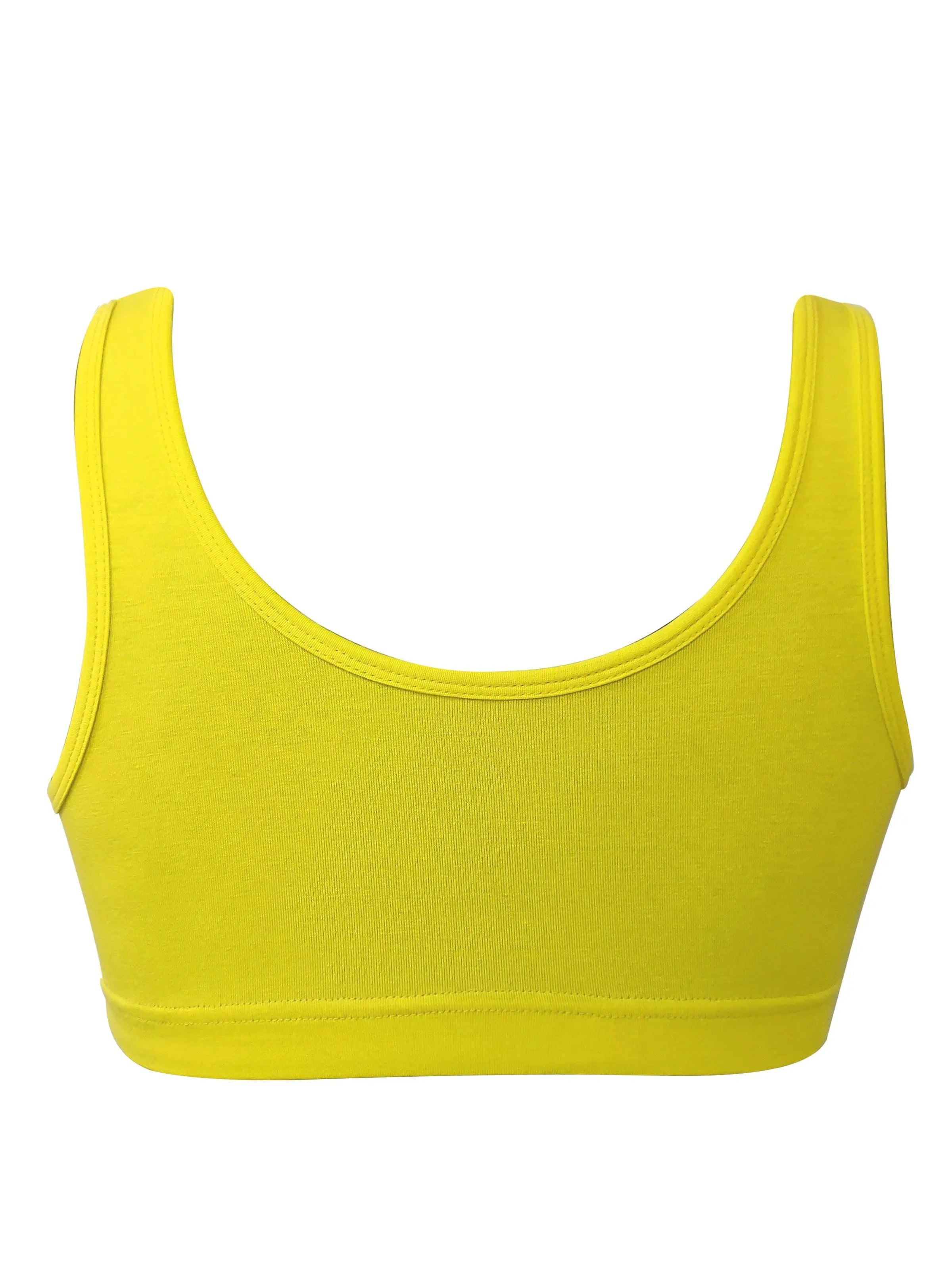 DOUBLELAYER BROAD STRAP COTTON SPORTS BRA NON PADDED BEGINNER BRA F