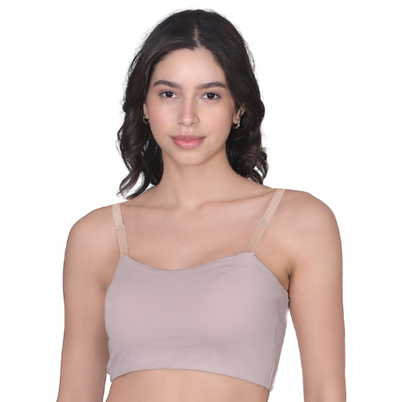 Adjustable Nylon Elastane Bra Strap For Women | Durable Straps for Bra | Transperent & Neon pink Pack of  2