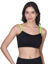 Adjustable Nylon Elastane Bra Strap For Women | Durable Straps for Bra | Transperent & neon Yellow Pack of 2