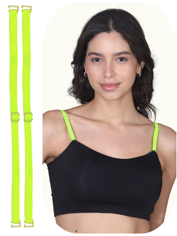 Adjustable Cotton Bra Strap For Women | Durable Straps for Bra | Neon Yellow Pack of 1