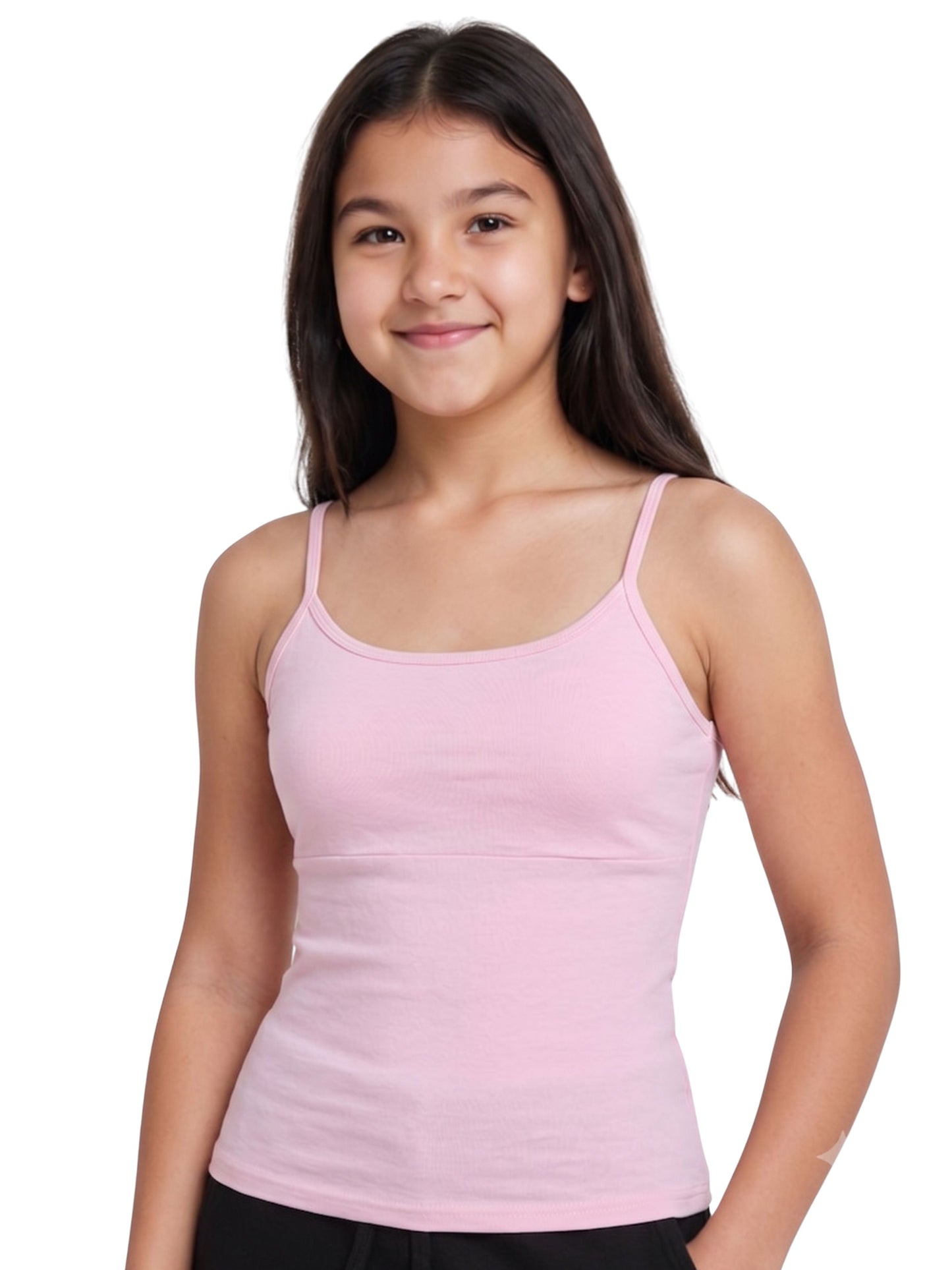 Pink & Blue High Coverage Cotton Camisole Bra With Adjustable Strap For Girls & Women | Pack Of 1