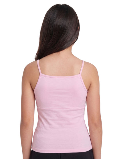 Skin, Pink & White High Coverage Cotton Camisole Bra With Adjustable Strap For  Girls & Women | Pack of 3