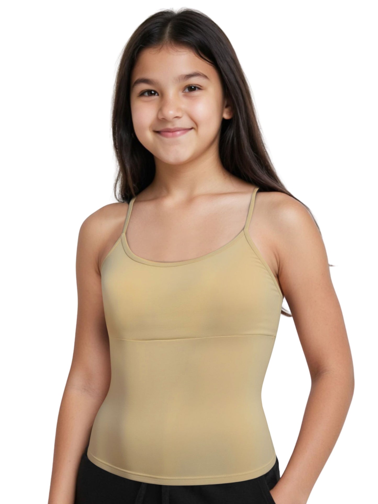 Pack of 2 Blue & Skin Tone High Coverage Cotton Camisole Bra With Adjustable Strap For Girls & Women | D'chica Essentials