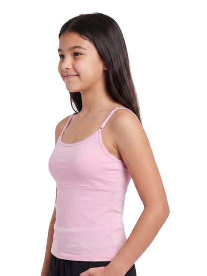 Pack of 2 Pink & Black  High Coverage Cotton Camisole Bra With Adjustable Strap For  Girls | D'chica Essentials