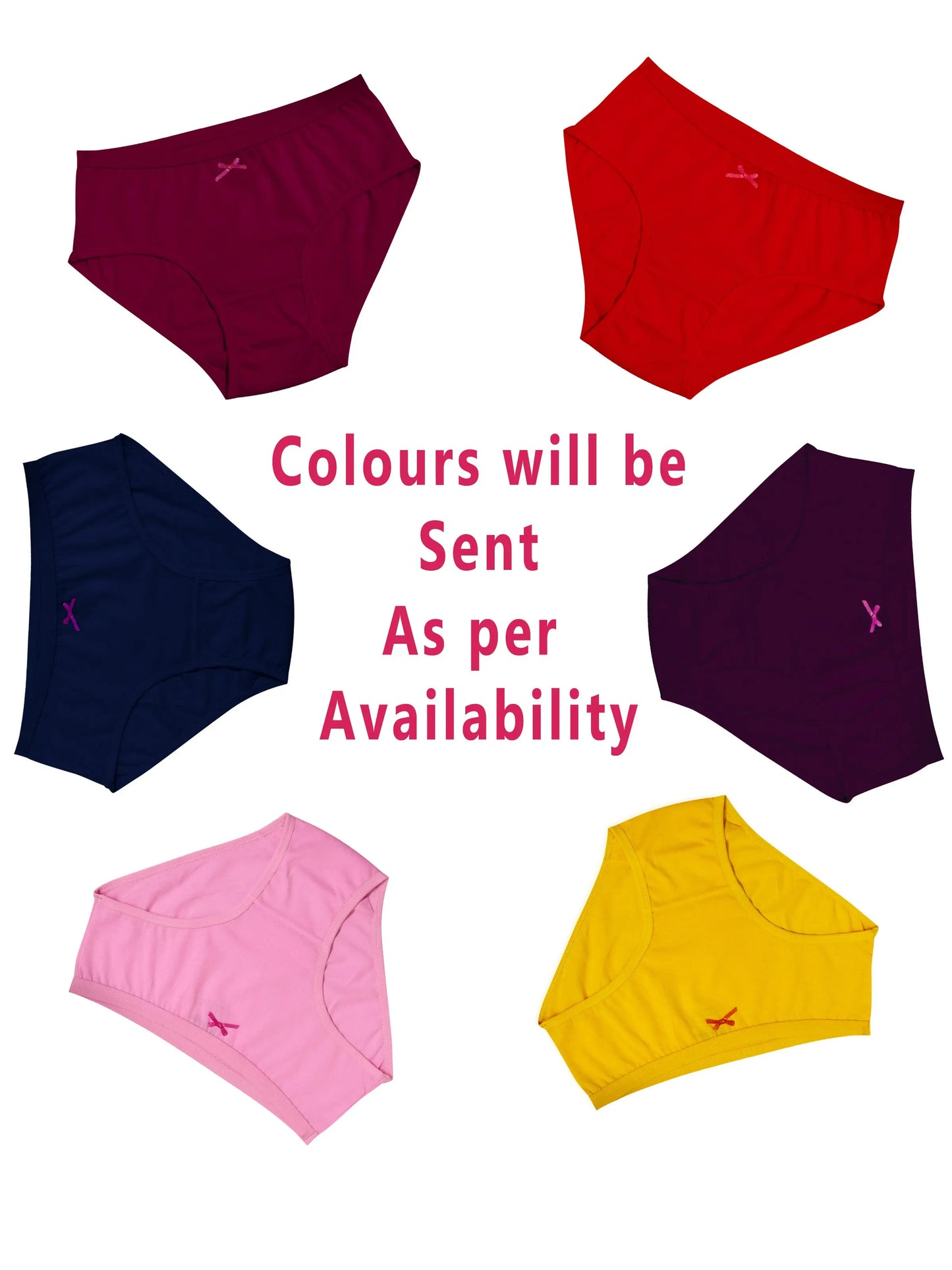 D'CHICA Essentials Mid Waist Assorted Cotton Hipster Panties | Print & Solid cotton Briefs (colour will send as per availability)