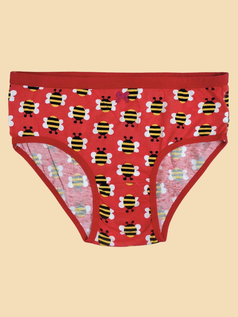 COTTON HIPSTER PANTIES | MID WAIST | ELASTICATED WAISTBAND | PRINTED & SOLID BRIEFS PACK OF 3 - D'chica
