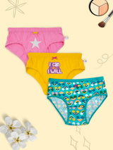 D'chica Set of 3 Panties/Briefs for Girls and Women |Cotton Hipster Panties | No itching, No rashes - D'chica