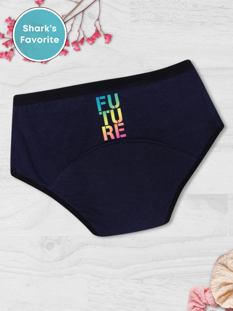 D'chica Eco-Friendly, Anti-Microbial Lining, Period Panties For Teen Girls, Pad-free Periods, Navy Blue