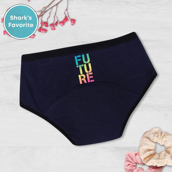 D'chica Eco-Friendly, Anti-Microbial Lining, Period Panties For Teen Girls, Pad-free Periods, Navy Blue