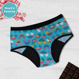 D'chica Rainbow Period Eco-Friendly Anti Microbial LiningPanties For Girls Pink With Black Lining, PFOS PFAS Free - D'chica