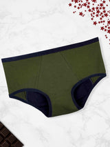 Olive Green Period Panties For Teenager Girls | No Pad Needed | Rash Free | Leakproof | Reusable | Pack of 1 Period Panty