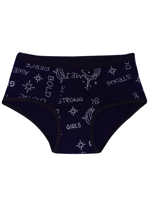 D'chica Metallic Unicrorn Print Eco-friendly o-Friendly Anti Microbial Lining Period Panties For Teenagers , No Pad Required