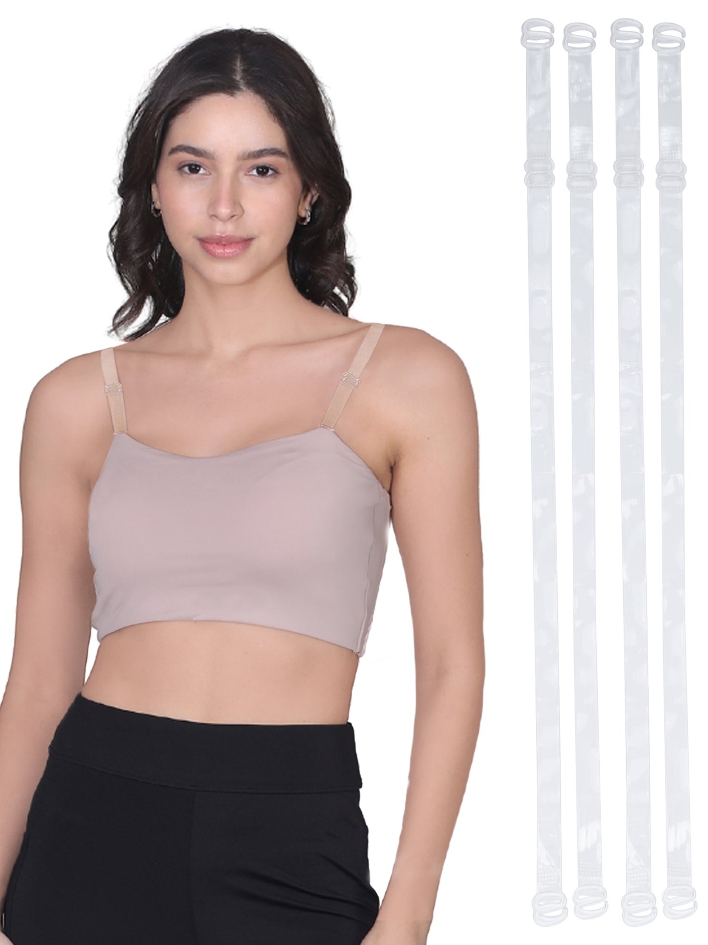 Pack of 2 | Durable Straps for Bra | Transparent Adjustable Bra Strap | Dchica Essentials