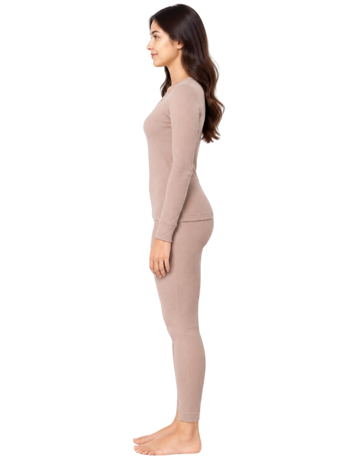 Pack Of 1 Regular-Fit-Warm-Full-Sleeve-Thermal-Set-Skin-Thermal-Tank-Top-&-Leggings-For Girls