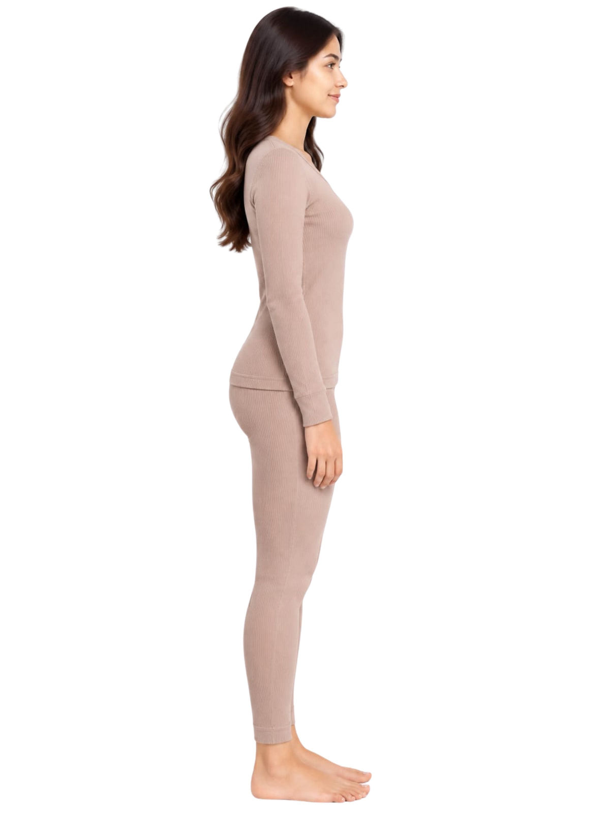 Pack Of 1 Regular-Fit-Warm-Full-Sleeve-Thermal-Set-Skin-Thermal-Tank-Top-&-Leggings-For Girls