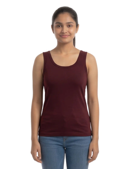 Pack of 2 Padded Tank Top For Girls Maroon & Pink | Soft & Supportive Fit for Daily Wear