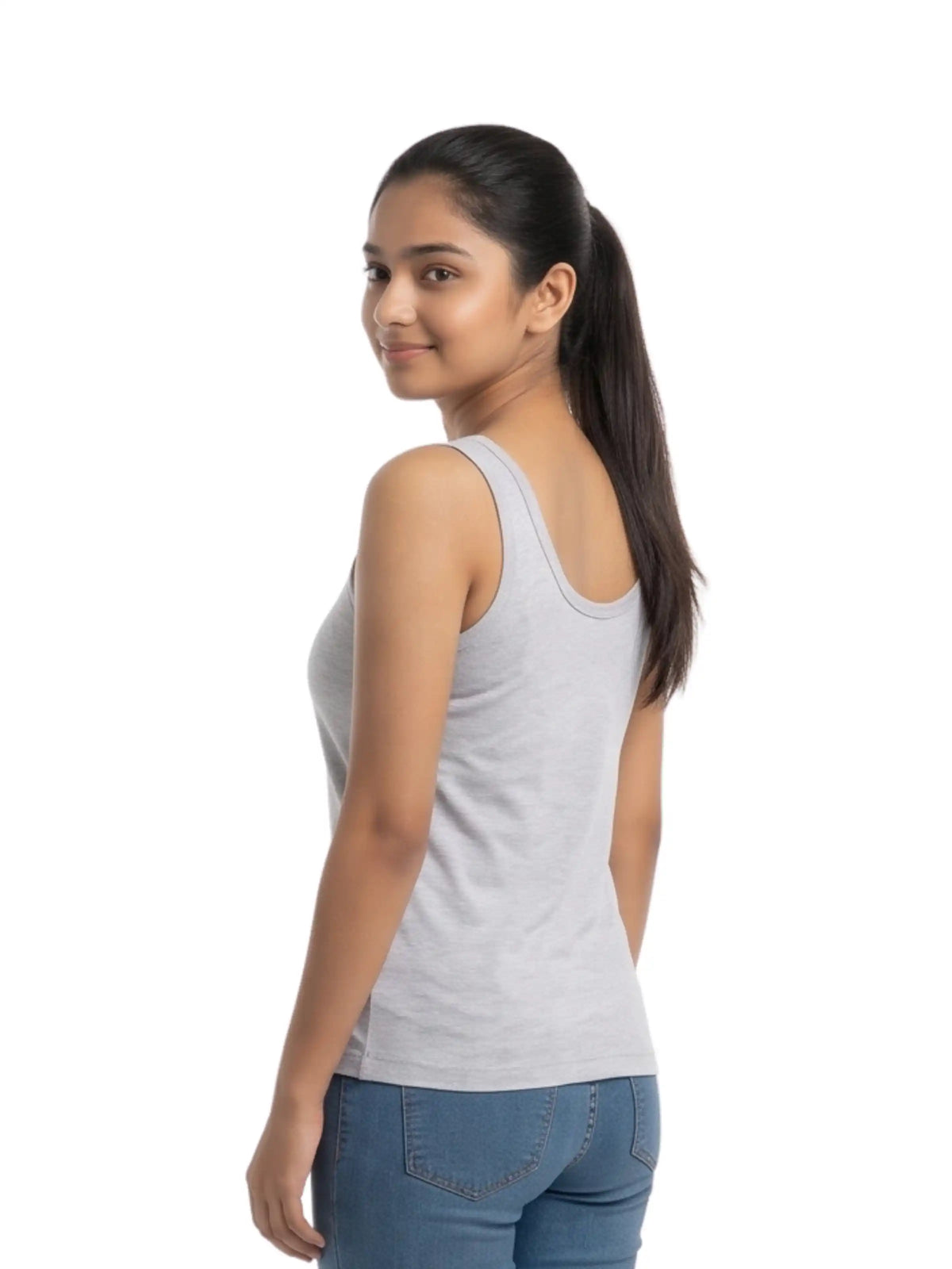 Pack of 2 Padded Tank Top For Girls Maroon & Gray | Soft & Supportive Fit for Daily Wear