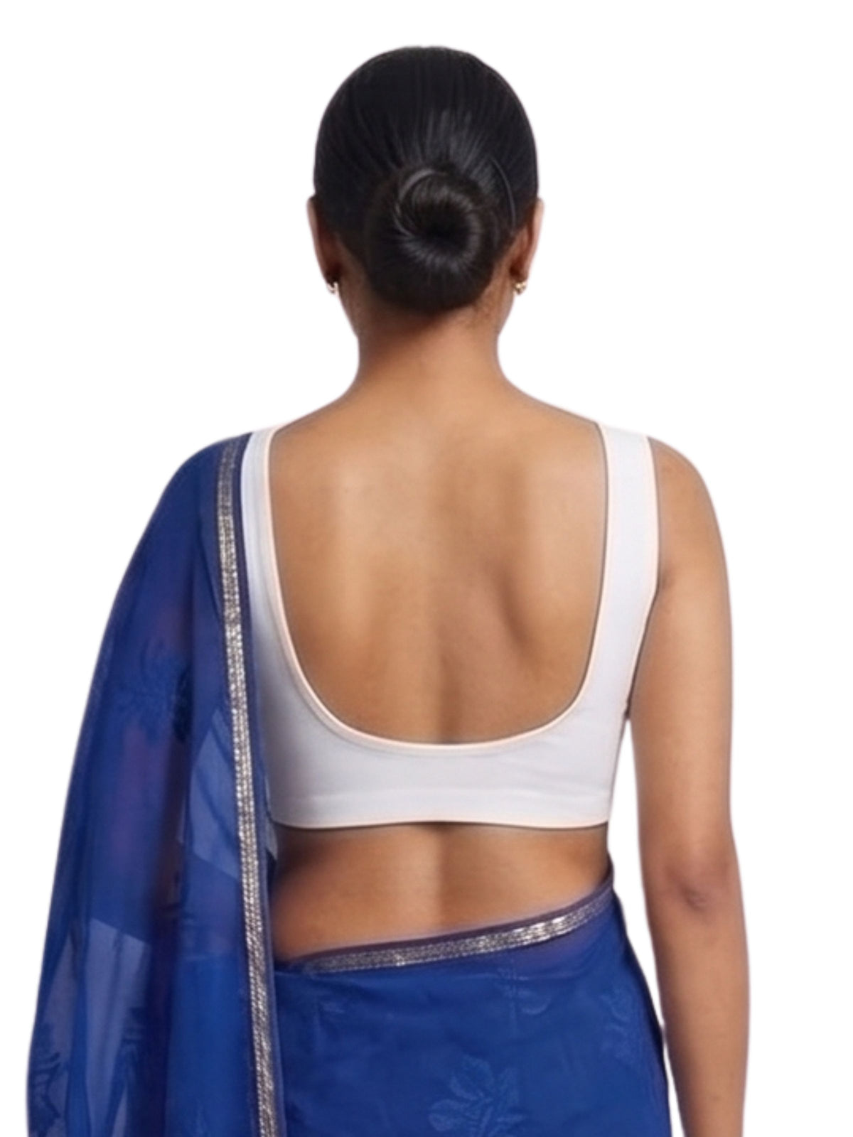Pack of 2 Deep neck Padded Saree Blouse for Women | Wire-Free | Viscose Spandex | Full Coverage | Size S–4XL